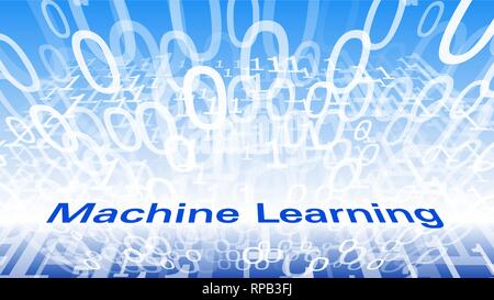 Abstract machine learning science technology vector illustration, computer data security system Stock Vector