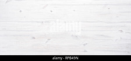 White painted wooden texture desk background table banner design header Stock Photo