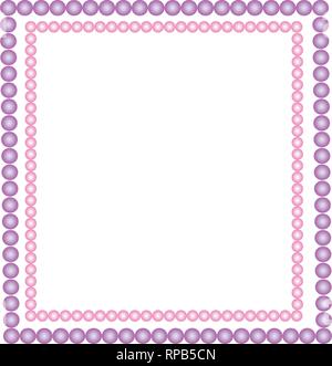 Vector illustration of pink and purple beads, background Stock Vector
