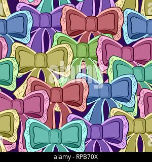 Seamless Pattern with Bows Stock Vector