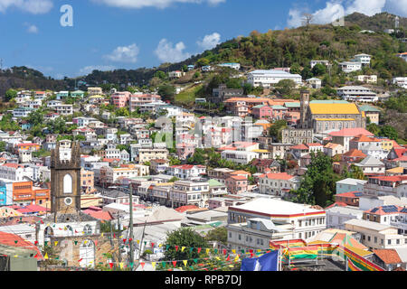 Old Town from Fort George, St.George’s, Grenada, Lesser Antilles, Caribbean Stock Photo