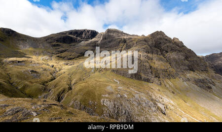 Bla Bheinn, Fionna Coire and Coire na Uaigneich in the Black Cuillin Mountains on the Isle of Skye, Scotland, UK Stock Photo