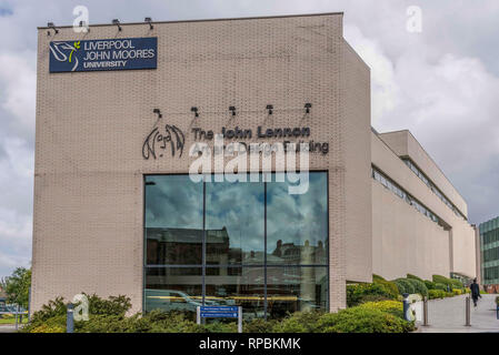 Liverpool John Moores University building. John Lennon building Stock Photo