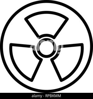 Vector Radio Active Road Sign Icon Stock Vector