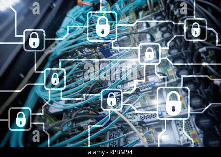 Blochain information encryption. Cyber security, crypto currency. Stock Photo
