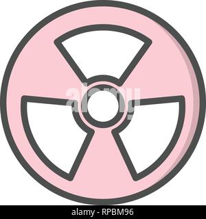 Vector Radio Active Road Sign Icon Stock Vector