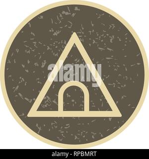 Vector Tunnel Road Sign Icon Stock Vector