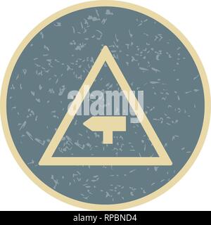 Vector Major cross road Road Sign Icon Stock Vector