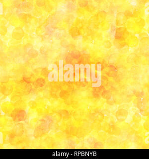 A seamless pattern of yellow watercolor dots. A hand drawn repeat print, an abstract background Stock Photo