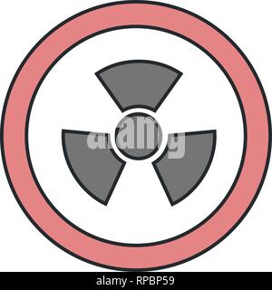 Vector Radio Active Road Sign Icon Stock Vector