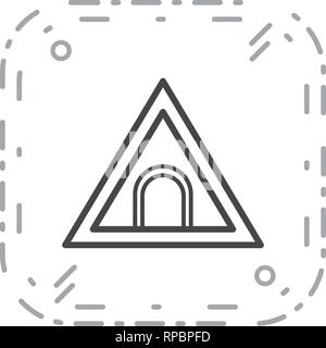 Vector Tunnel Road Sign Icon Stock Vector