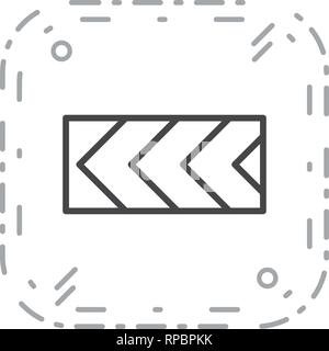 Vector Sharp deviation of route to left Road Sign Icon Stock Vector ...