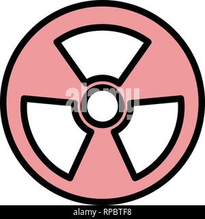 Vector Radio Active Road Sign Icon Stock Vector