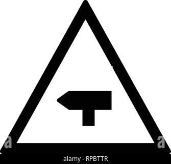 Vector Major cross road Road Sign Icon Stock Vector