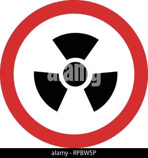 Vector Radio Active Road Sign Icon Stock Vector