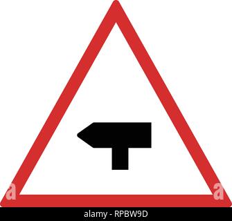 Vector Major cross road Road Sign Icon Stock Vector