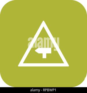 Vector Major cross road Road Sign Icon Stock Vector