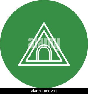 Vector Tunnel Road Sign Icon Stock Vector