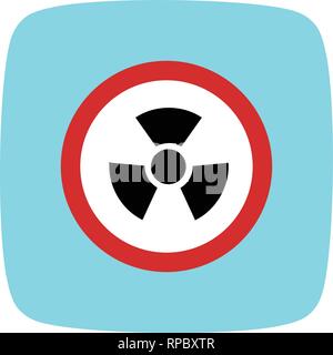 Vector Radio Active Road Sign Icon Stock Vector