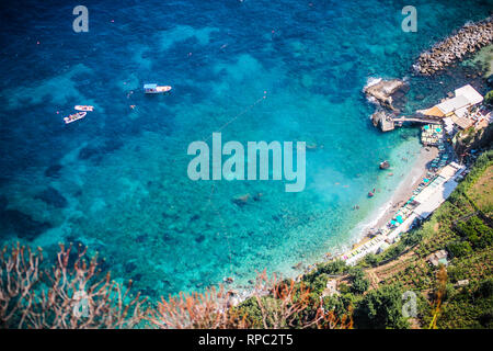 view of a beach from the top Stock Photo