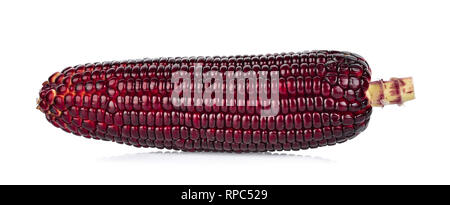 Purple corn (khaopodtamtimsiam) isolated on white background Stock Photo