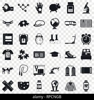 Switzerland icons set, simple style Stock Vector