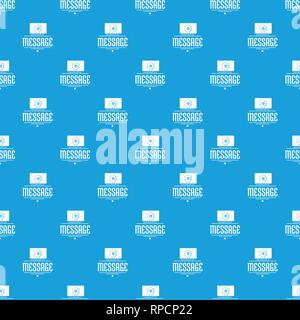 Message pattern vector seamless blue Stock Vector