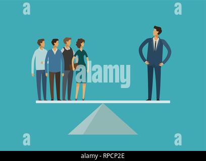 Business concept. Career, leader, superiority, rivalry vector illustration Stock Vector