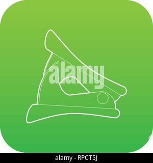 Anti-stapler icon green vector Stock Vector