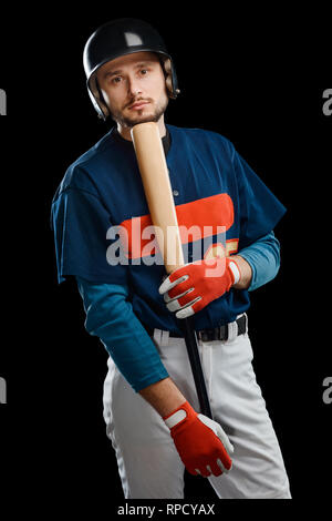 Baseball player in studio portrait Stock Photo