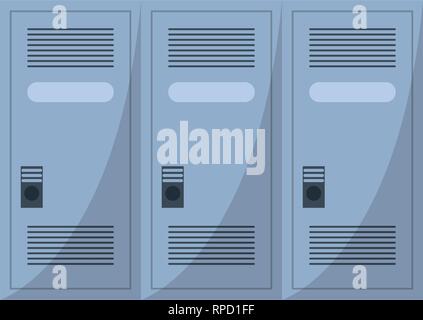 gym lockers storage isolated Stock Vector