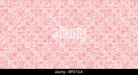 Stylized Soap Bubbles Floating on Blue and White Ceramic Tile ...