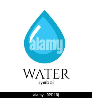 Drop of water, symbol of life and purity Stock Vector