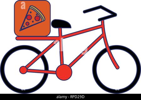 Fast food delivery blue lines Stock Vector