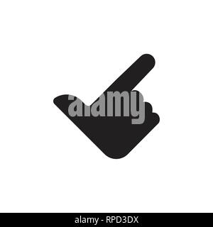 check mark hand finger design logo vector Stock Vector