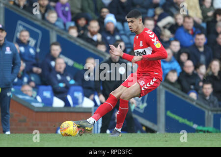 BLACKBURN, UK 17TH FEBRUARY Ashley Fletcher of Middlesbrough during the Sky Bet Championship match between Blackburn Rovers and Middlesbrough at Ewood Park, Blackburn on Sunday 17th February 2019. (Credit: Mark Fletcher | MI News) Stock Photo