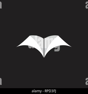 simple book shadow education logo vector Stock Vector