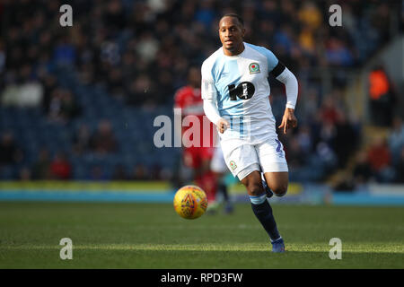 BLACKBURN, UK 17TH FEBRUARY Ryan Nyambe of Blackburn Rovers  during the Sky Bet Championship match between Blackburn Rovers and Middlesbrough at Ewood Park, Blackburn on Sunday 17th February 2019. (Credit: Mark Fletcher | MI News) Stock Photo