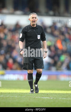 BLACKBURN, UK 17TH FEBRUARY Referee Darren Bond  during the Sky Bet Championship match between Blackburn Rovers and Middlesbrough at Ewood Park, Blackburn on Sunday 17th February 2019. (Credit: Mark Fletcher | MI News) Stock Photo