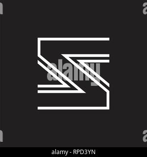 letter s square geometric lines arrows logo vector Stock Vector Image ...