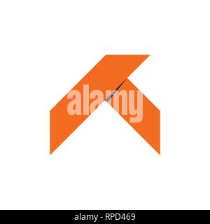 simple origami roof simple logo vector Stock Vector