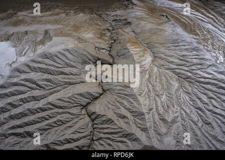 River Severn mud at low tide. Stock Photo