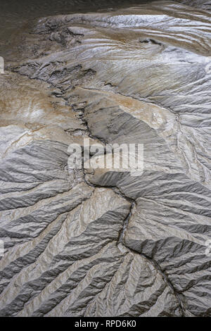 River Severn mud at low tide. Stock Photo