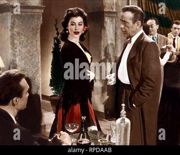 GARDNER,BOGART, THE BAREFOOT CONTESSA, 1954 Stock Photo