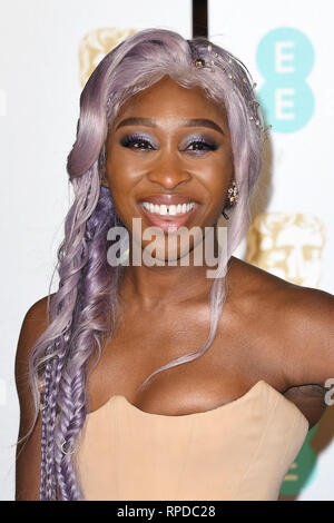 British actress Cynthia Erivo attends the EE British Academy Film Awards at The Royal Albert Hall in London.10th February 2019 © Paul Treadway Stock Photo