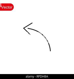 Left arrow icon, Left arrow icon vector, in trendy flat style isolated on white background. Left arrow icon image, Left arrow icon illustration eps10 Stock Vector