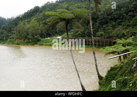 Old and Rusted Steel bridge river crossing - image Stock Photo