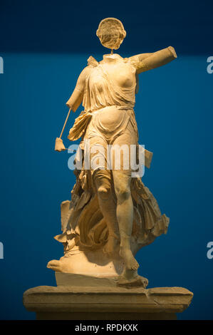 Statue of the Nike of Paeonios, 421 BC, Archaeological Museum of Olympia, Greece Stock Photo