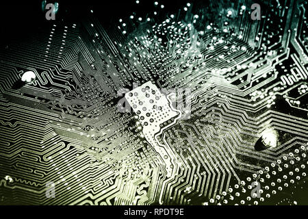 integrated circuit - many paths. details Stock Photo
