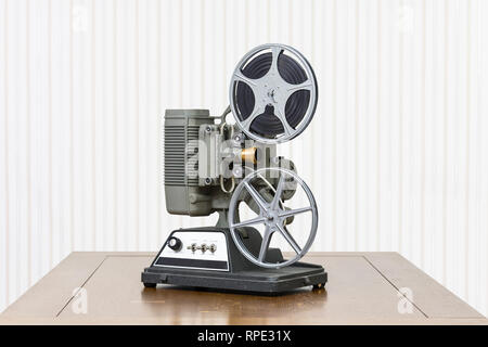 Vintage 8mm home movie film projector isolated on white Stock Photo - Alamy